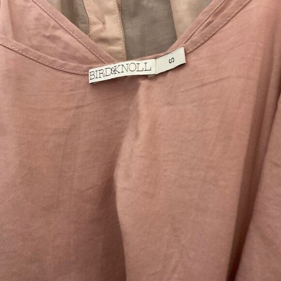 Bird & Knoll Petal Pink Tiered Dress Silk Cotton coquette feminine‎ - Picture 7 of 9